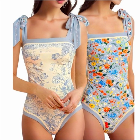 Visual Mood Reversible Bathing Suit Medium GUC - Picture 3 of 6